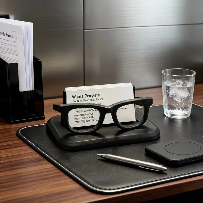 Office Furniture Names - Creatieve Brillenhouder Visitekaarthouder Bureau Brillenstandaard 2-in-1