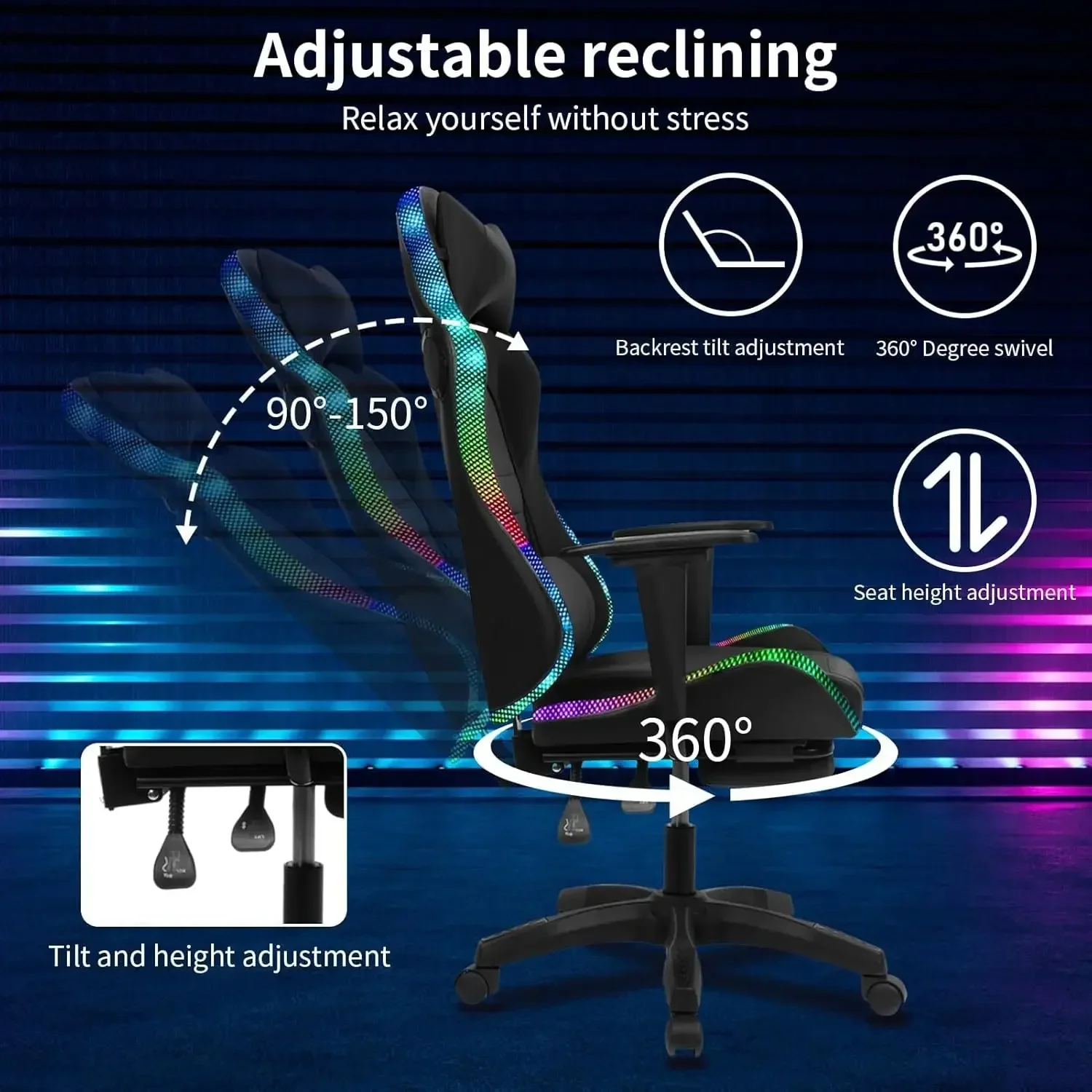 Gamingstoel, bureaustoel met v - Office Footrest Cushion recensie en prijs