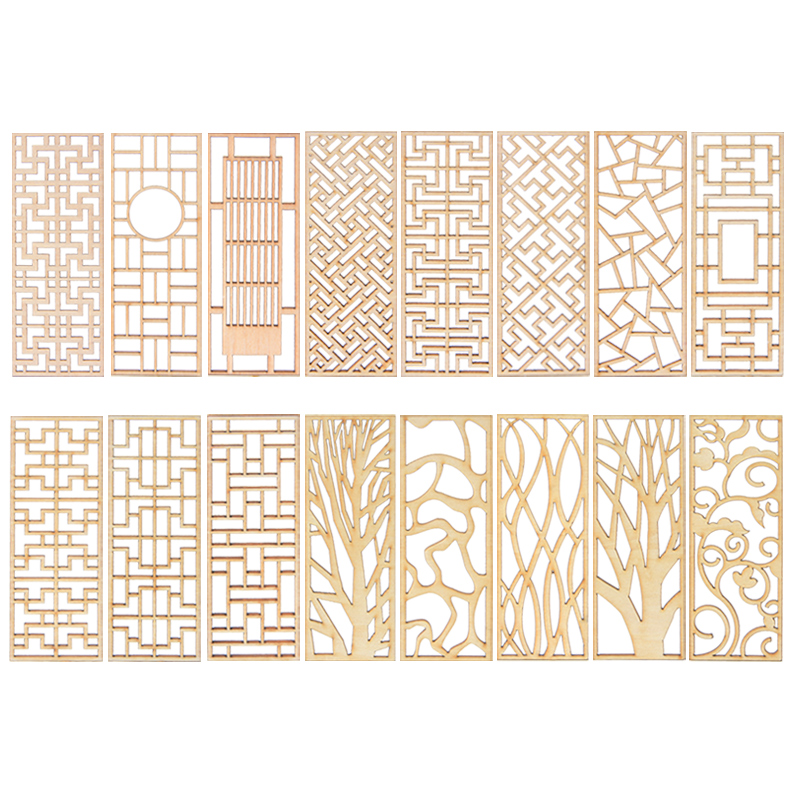4 stuks houten miniatuur schei - Partition Screen Divider recensie en prijs