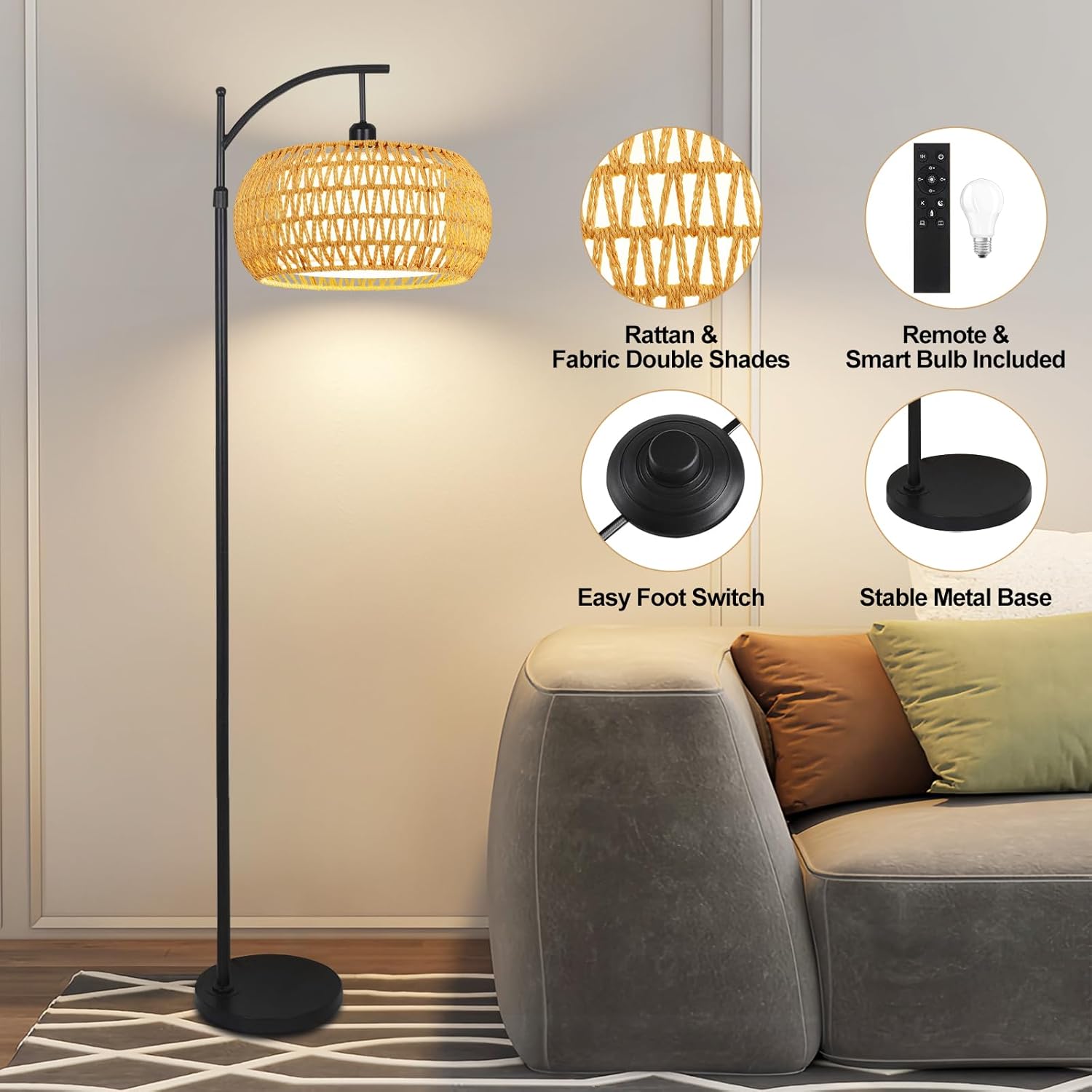 Arc vloerlampen voor de woonka - Floor Lamp Arched recensie en prijs
