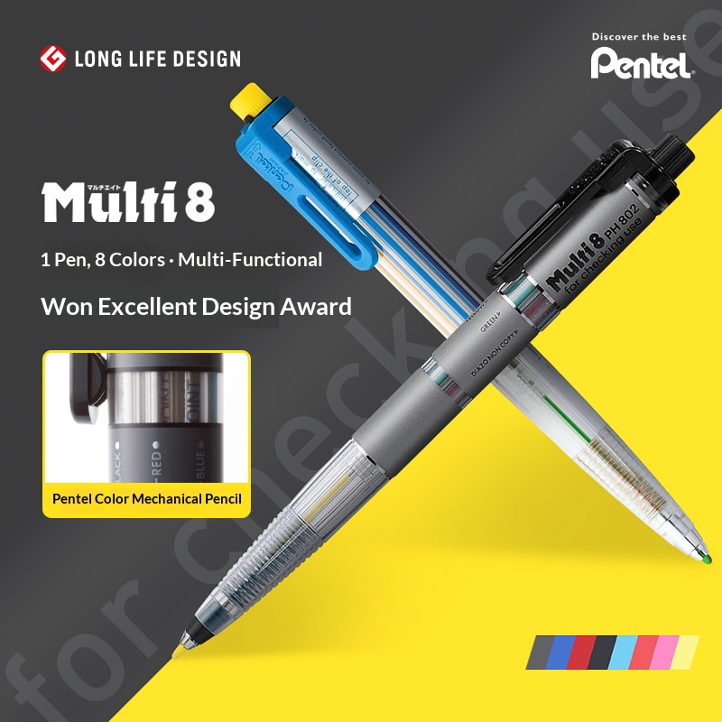 Pentel Multi 8 in 1 kleur mech - Staedtler Pencil Lumocolor recensie en prijs