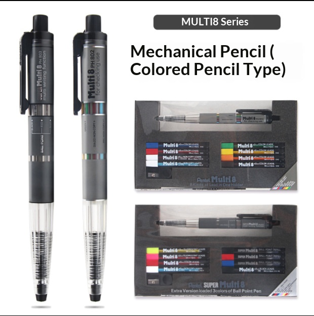 Pentel Multi 8 in 1 kleur mech - Staedtler Pencil Lumocolor recensie en prijs