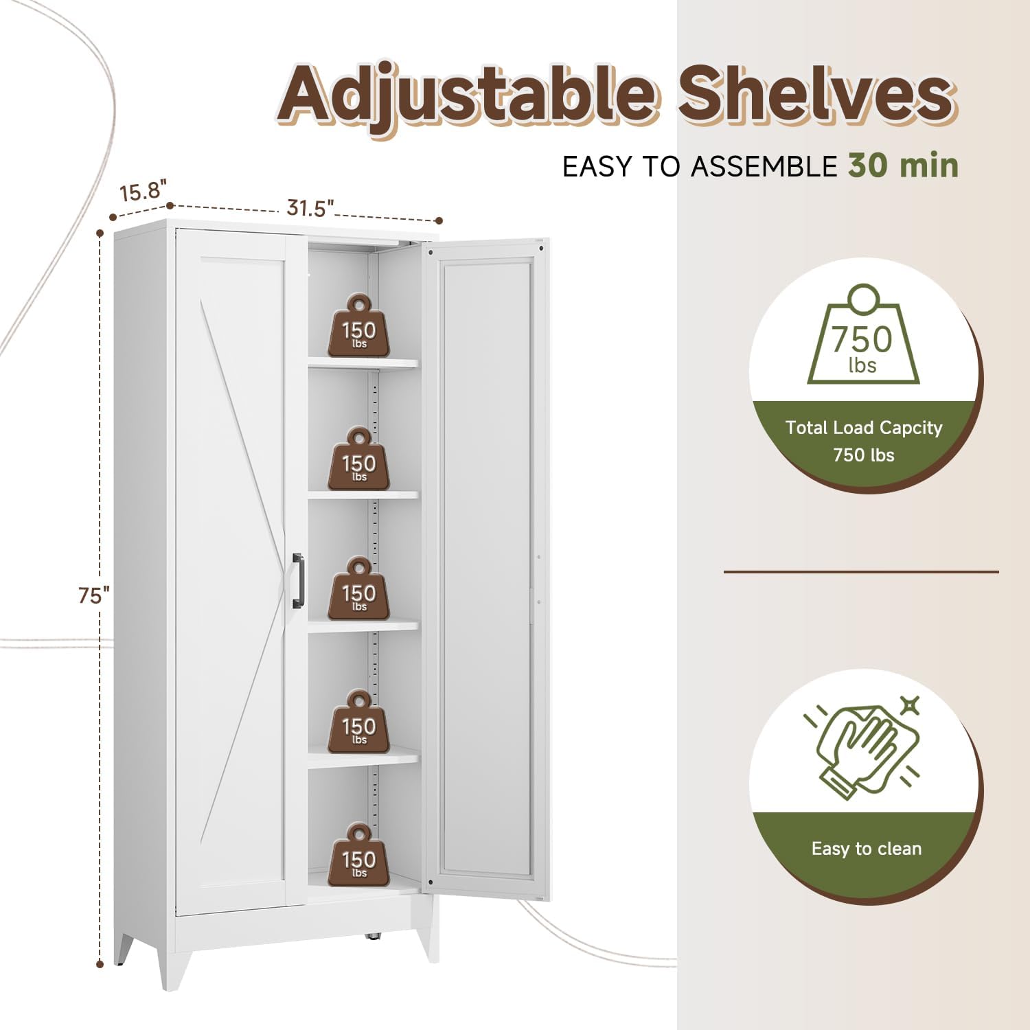 Hoge metalen opbergkast, vrijs - Office Storage Cabinet recensie en prijs