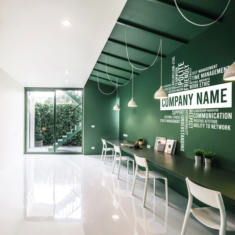 Aangepaste bedrijfsnaam vinyl  - Office Furniture Names recensie en prijs