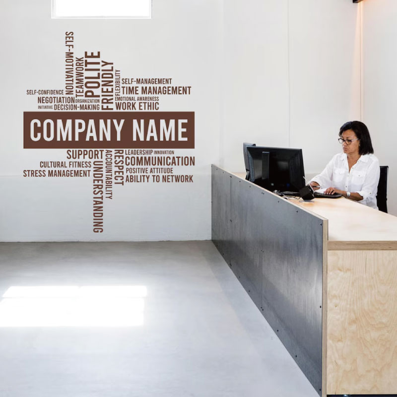 Aangepaste bedrijfsnaam vinyl  - Office Furniture Names recensie en prijs