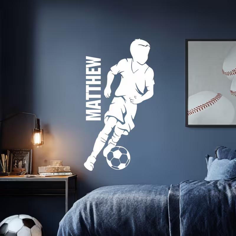 1pc aangepaste voetbalmuurstic - Office Furniture Names recensie en prijs