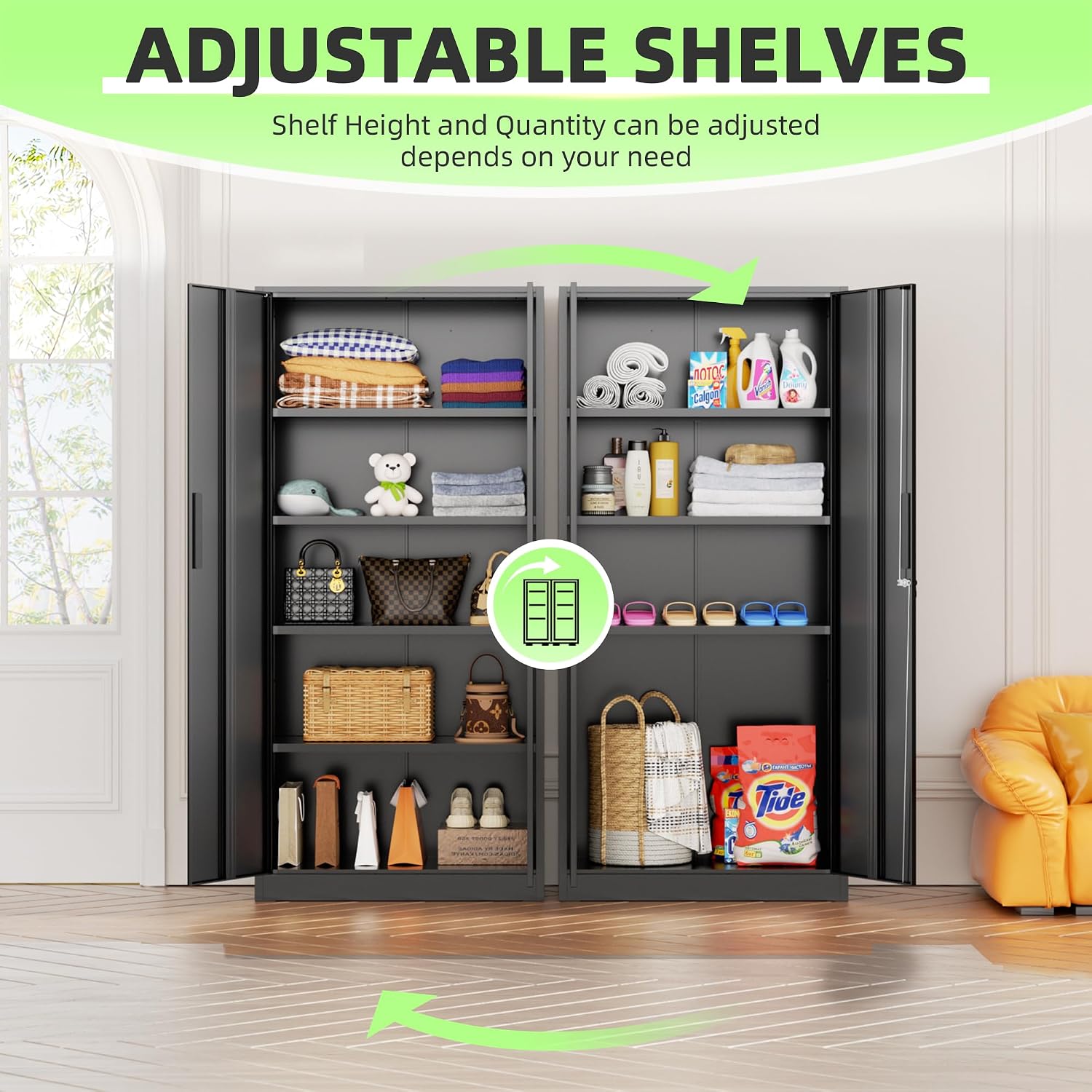 Hoge metalen opbergkast, afslu - Office Storage Cabinet recensie en prijs