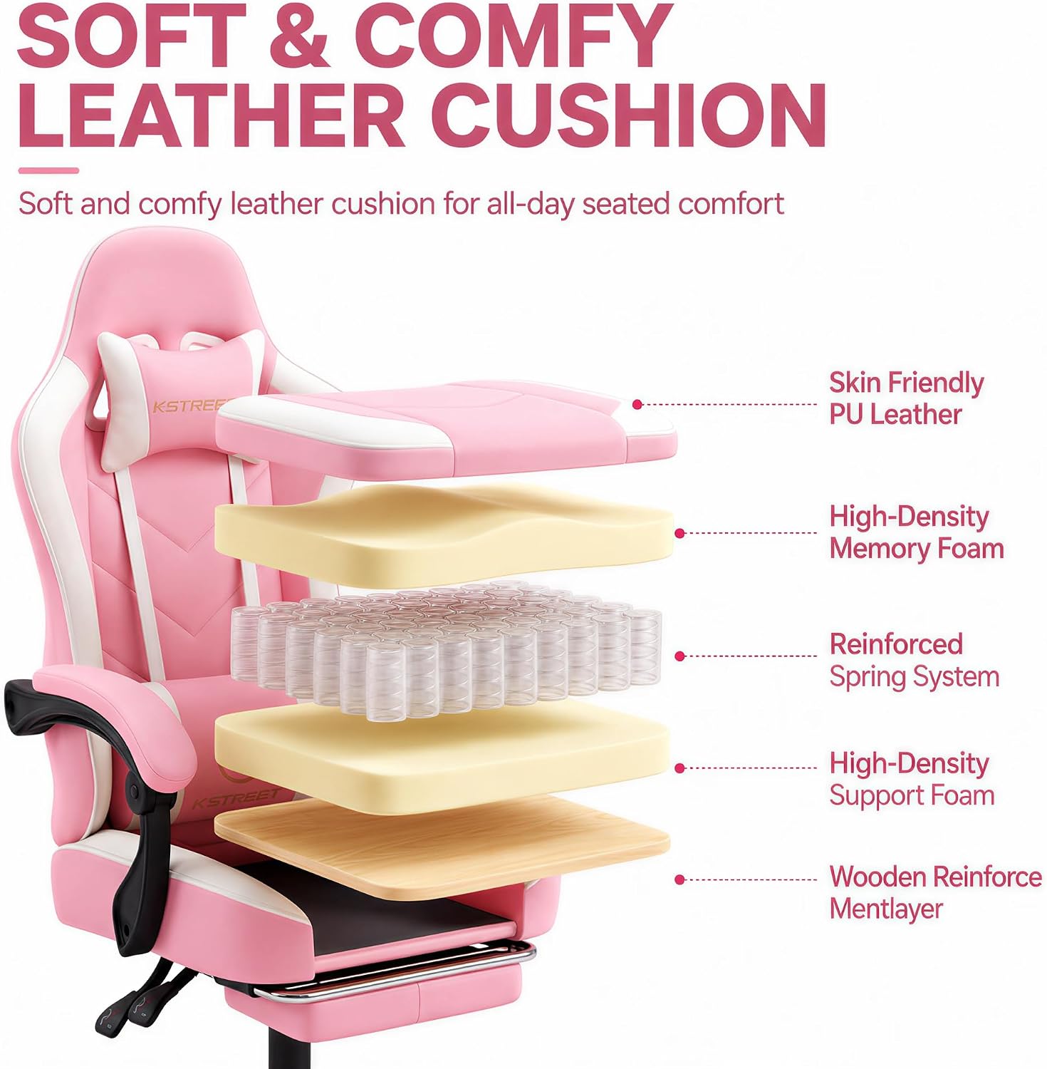 Ergonomische gamingstoel met h - Office Footrest Cushion recensie en prijs