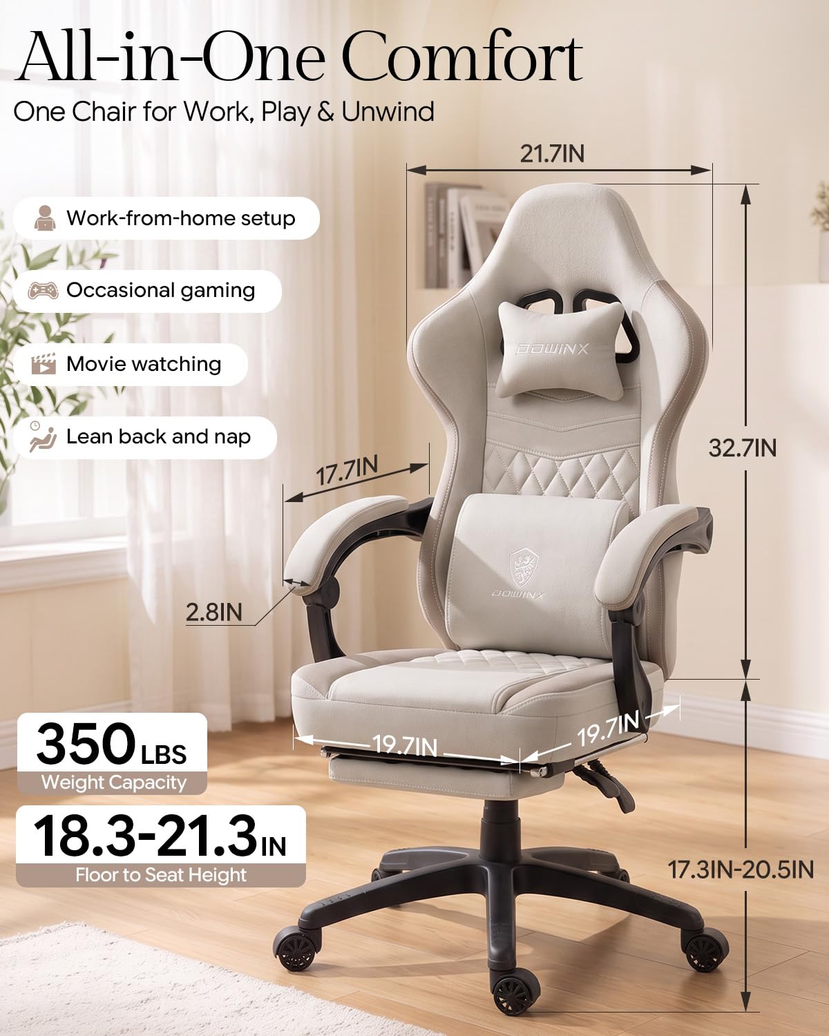 Ademende Gamingstoel met Pocke - Office Footrest Cushion recensie en prijs