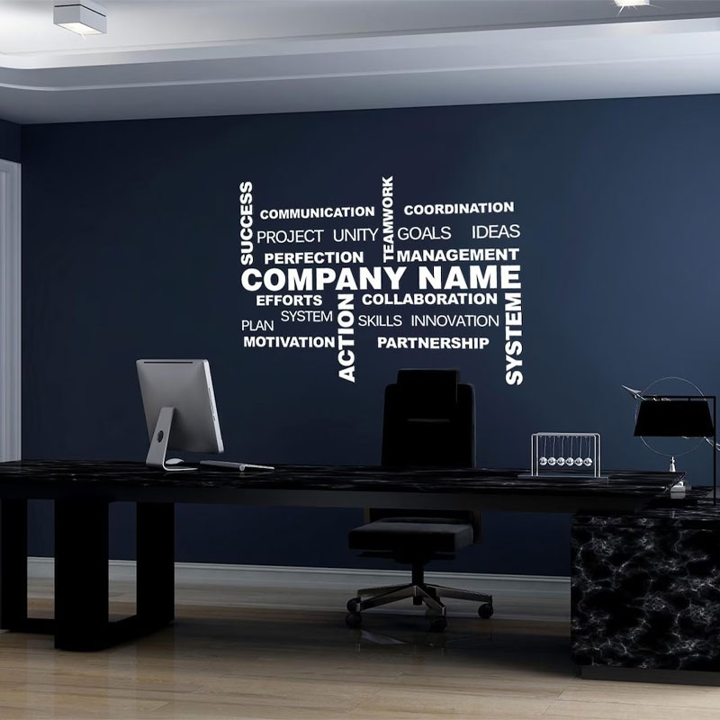 Aanpasbare bedrijfsnaam muurst - Office Furniture Names recensie en prijs