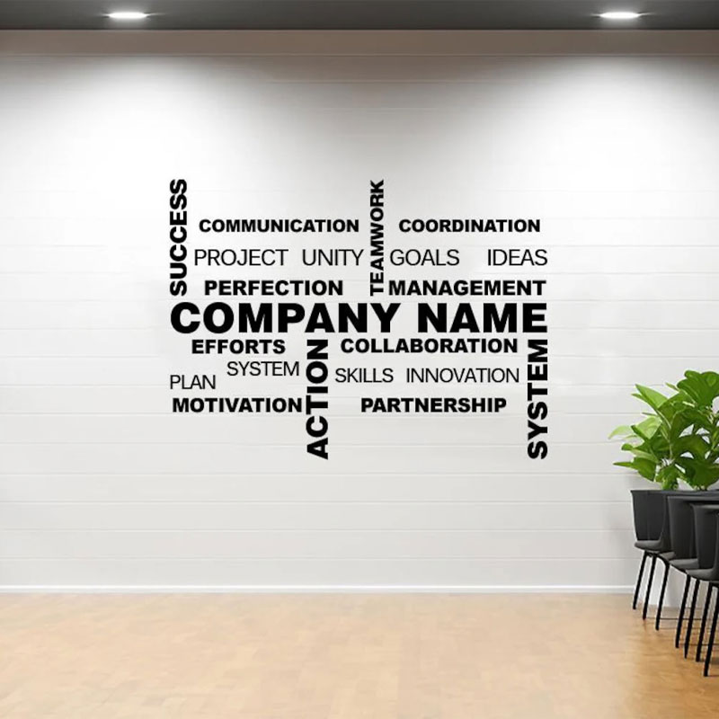Aanpasbare bedrijfsnaam muurst - Office Furniture Names recensie en prijs